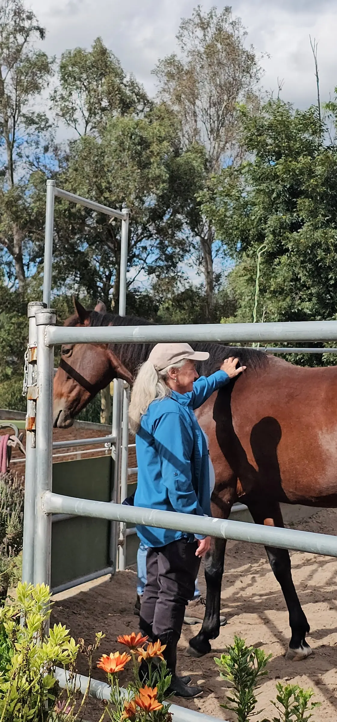 Nose to nose at the rail