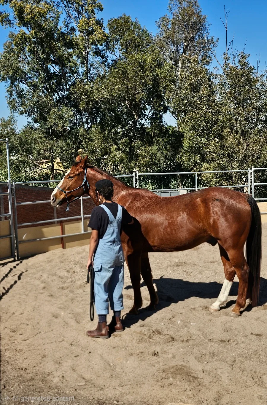 Flynn, a young American Quarter Horse gelding at Rancho Baile de la Luna