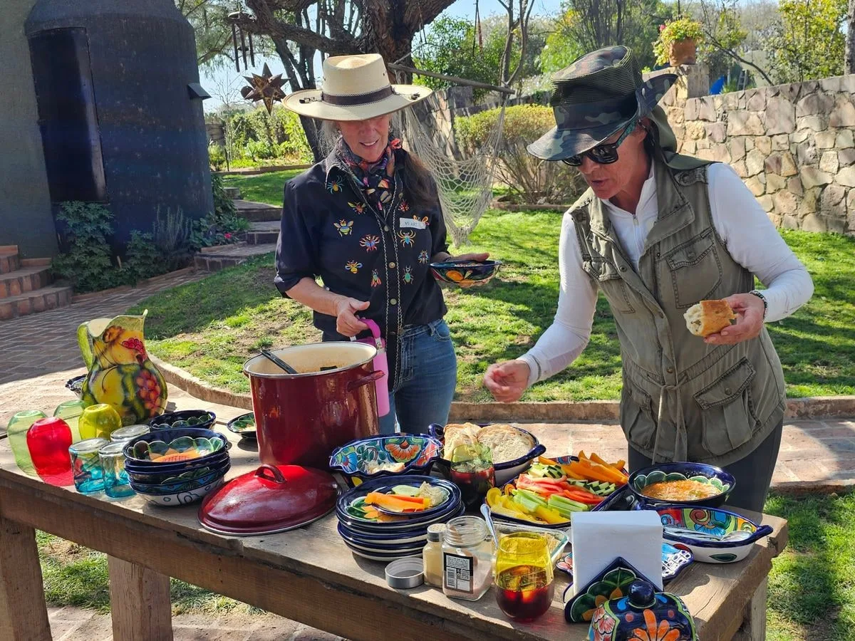 Lunch being set out between sessions